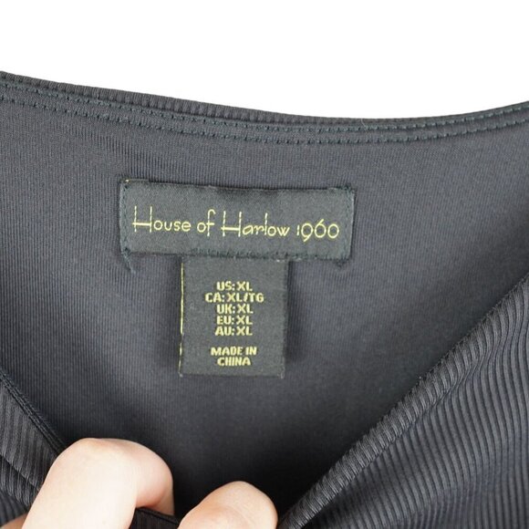 House Of Harlow 1960 Black Short Sleeve Bodysuit XL - Picture 5 of 7